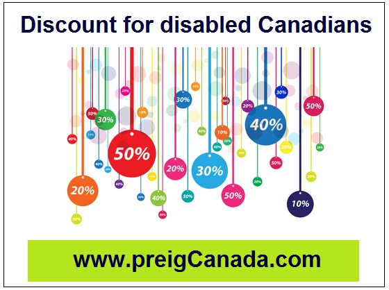 Discount for disabled Canadians